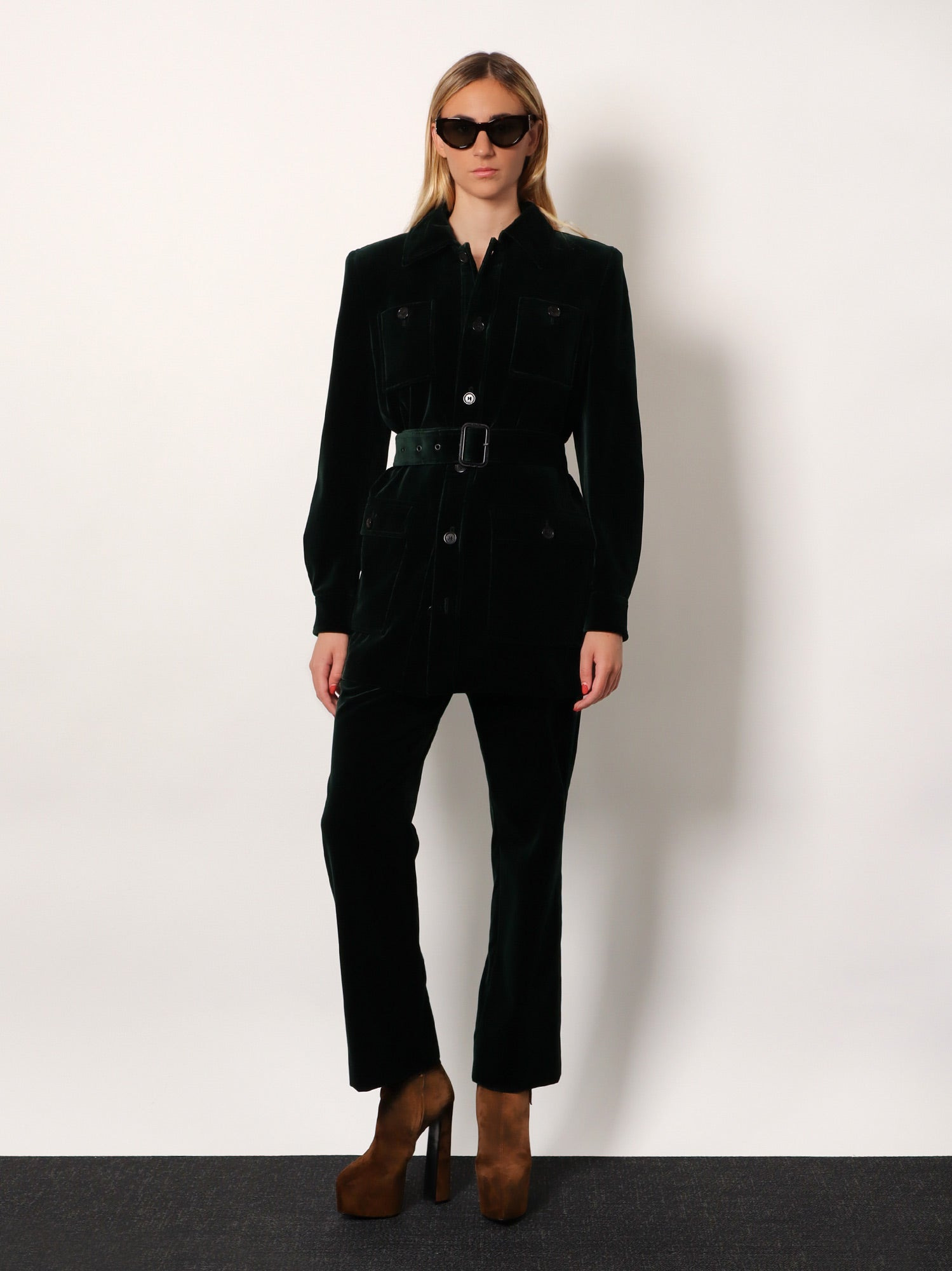 Saint Laurent Women Velvet Trousers - 2