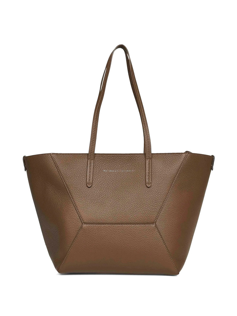 Brunello Cucinelli Logo-print Leather Shoulder Bag 1