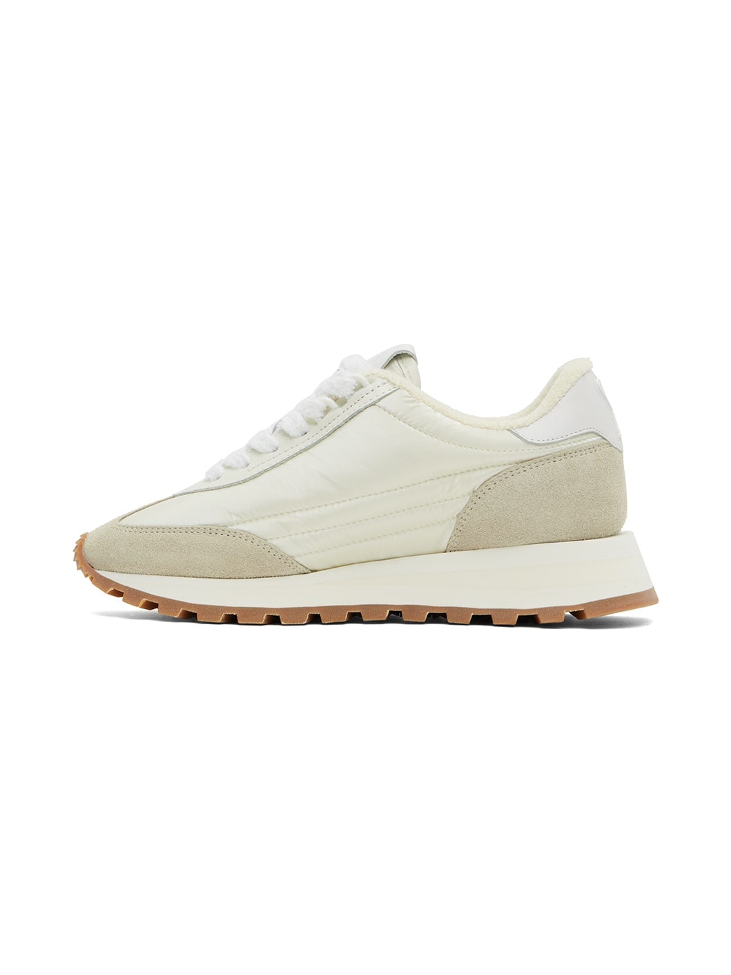 Off-White & Beige Rush Sneakers - 3