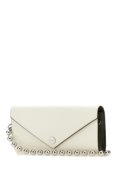 GANNI Ivory leather wallet outlook