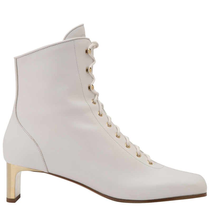 La Patineuse High heel low boots White - Leather 1