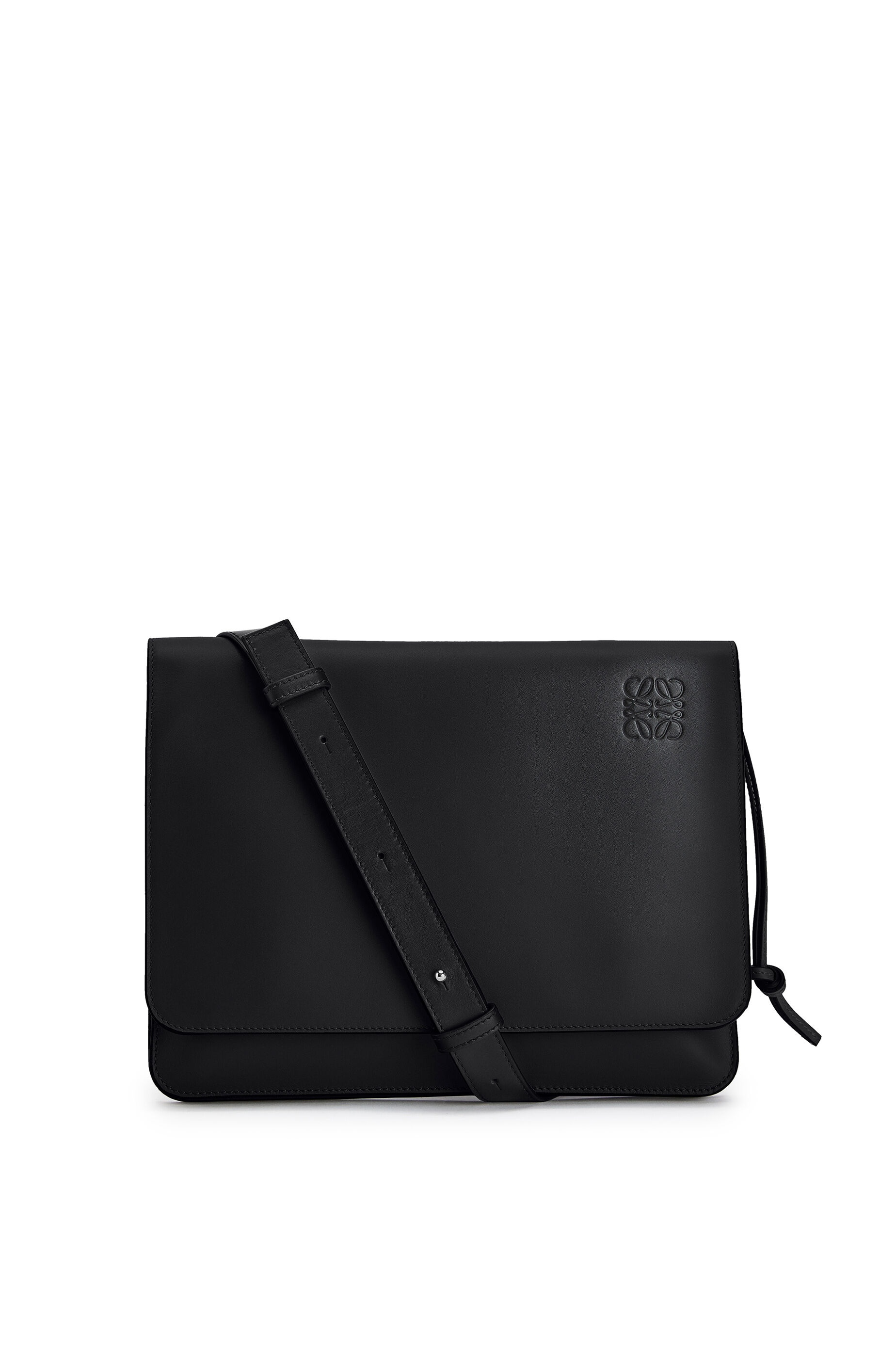 Gusset flat messenger bag in smooth calfskin - 1