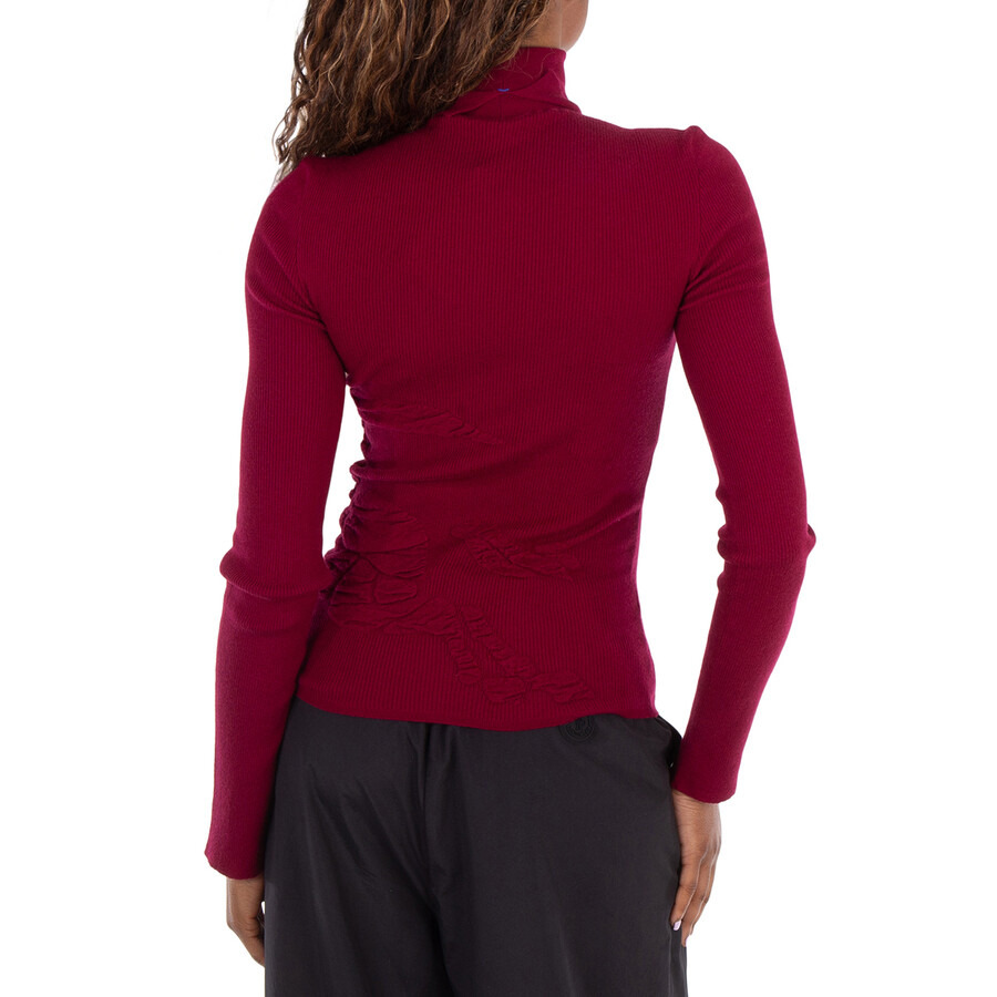 Burberry Roll-Neck Jumper With Equestrian Knight Motif, Size X-Small - 4