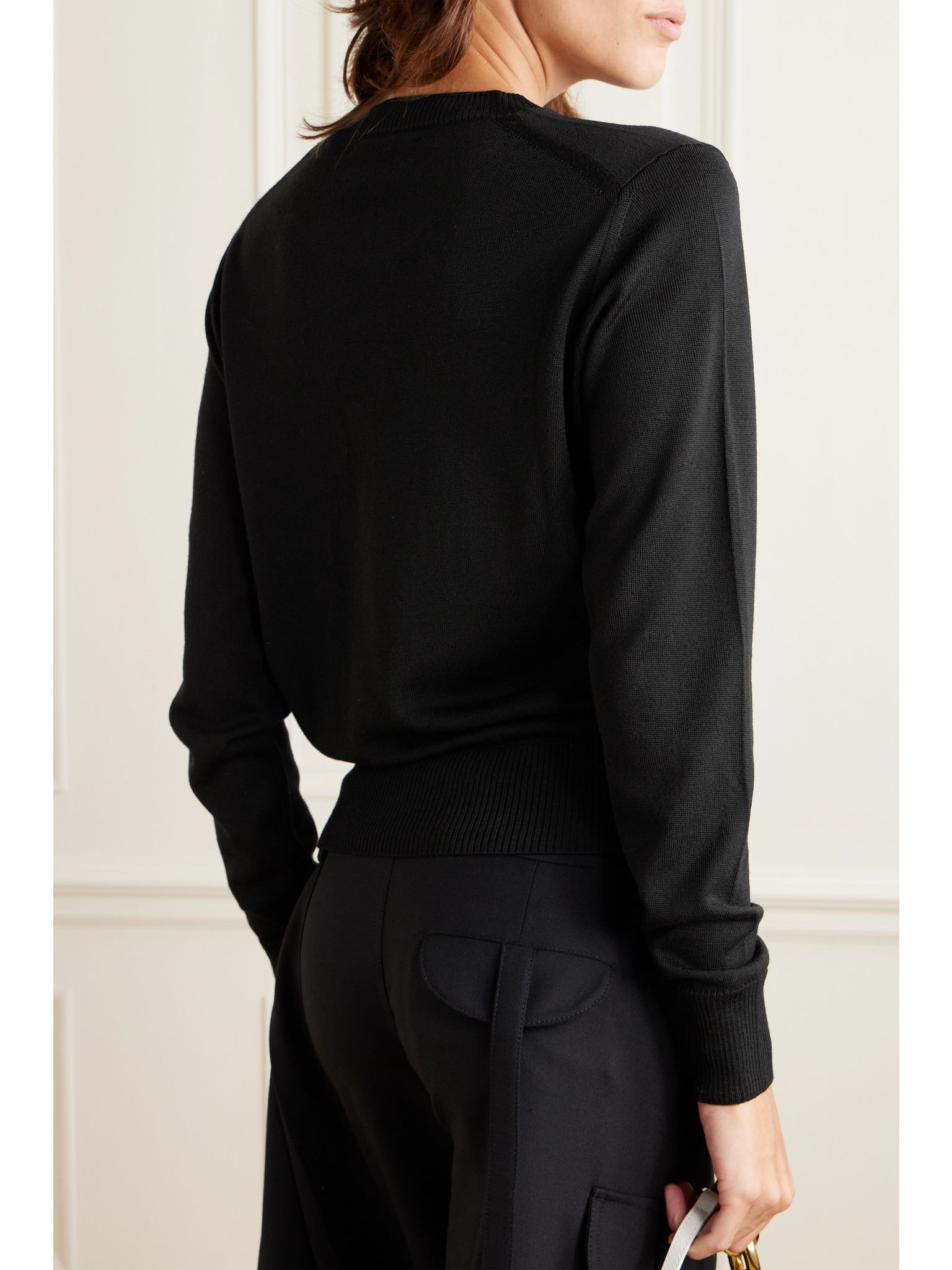 + NET SUSTAIN ADC embroidered merino wool sweater Black - 3