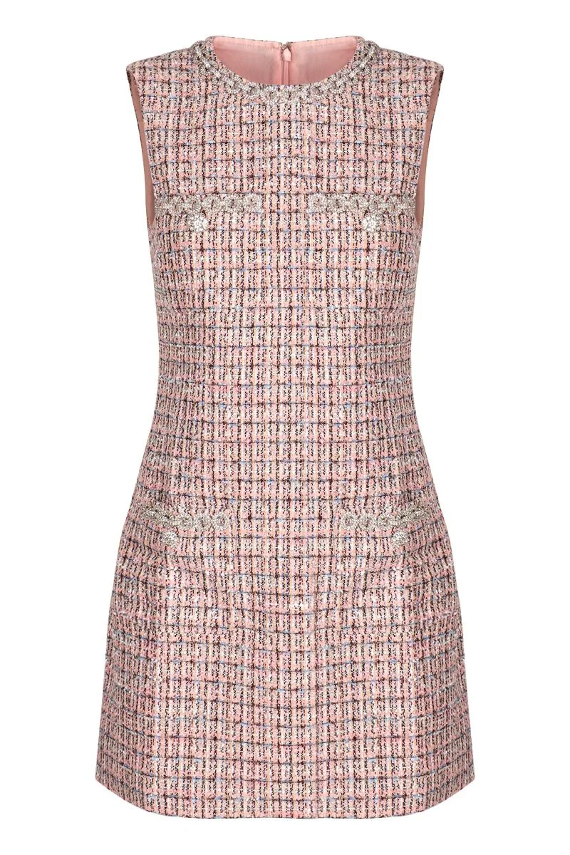 Self-Portrait Mini Bouclé Dress - 1