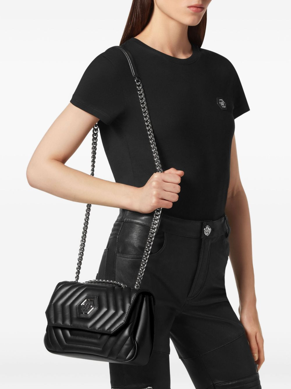 Hexagon leather shoulder bag - 2