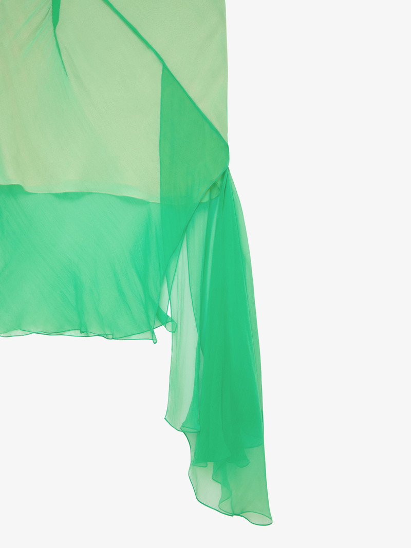 DRESS IN SILK WITH RUFFLES ON THE SIDE 6