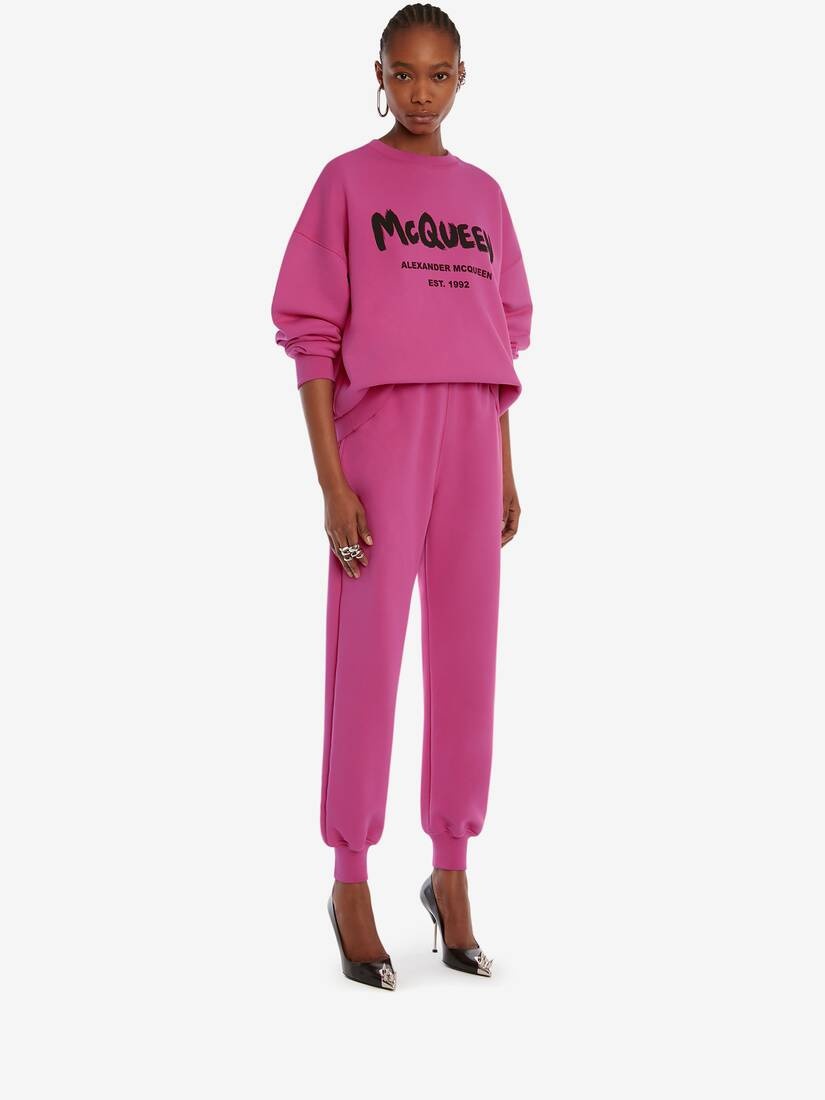 Mcqueen Graffiti Sweatshirt in Bobby Pink - 3