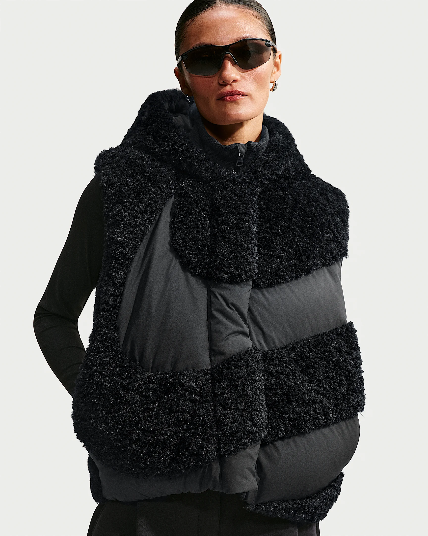 Nike Sportswear Swoosh Series Women's Loose Therma-FIT Hooded Down Vest - 1