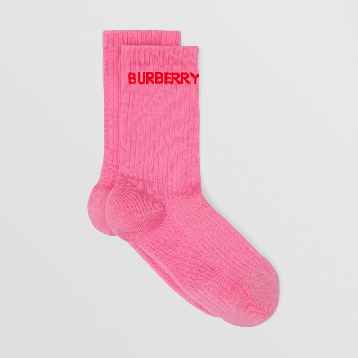 Logo Intarsia Technical Stretch Cotton Socks - 4