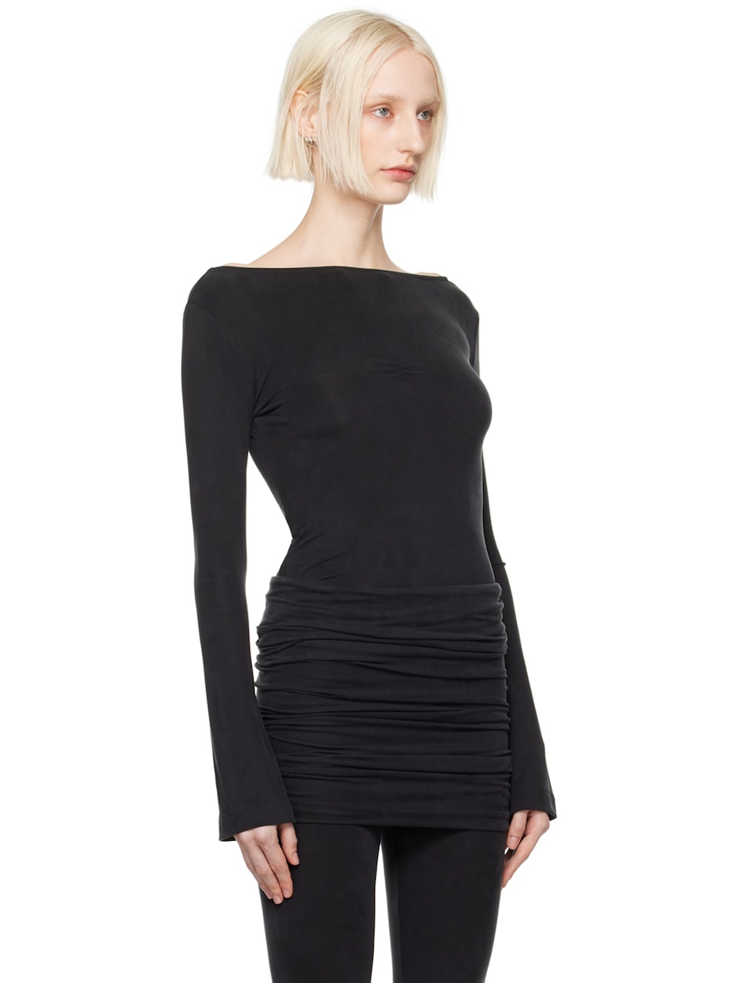 Black Minimal Justaucorps T-shirt - 2