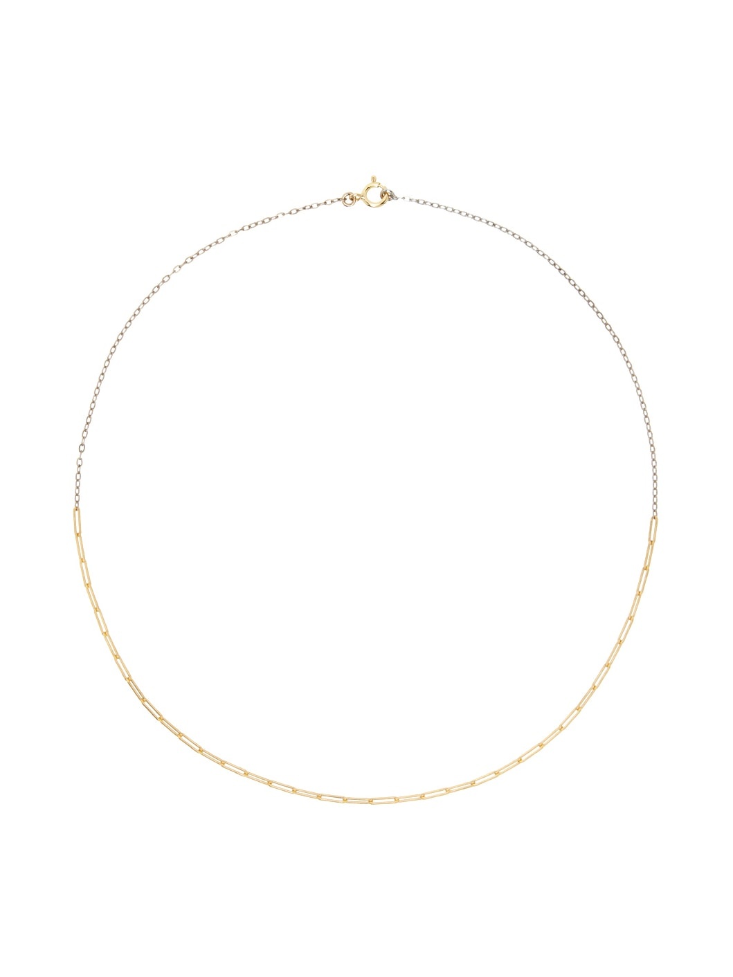 White Gold & Gold Solitaire Nu PM Necklace - 1