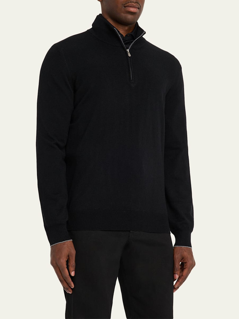 Men's Cashmere Quarter-Zip Sweater 4