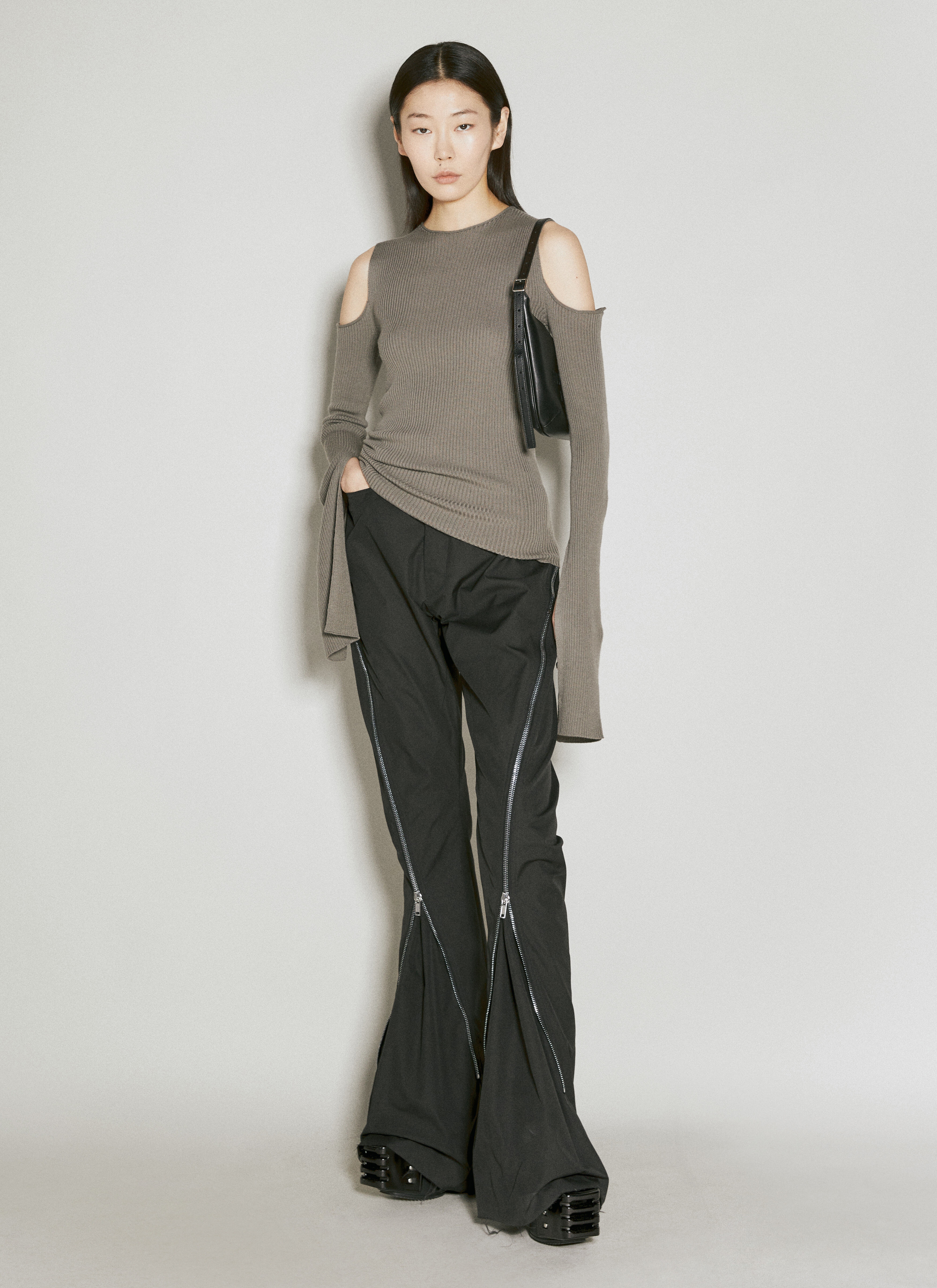 Cape Sleeve Knit Sweater - 3