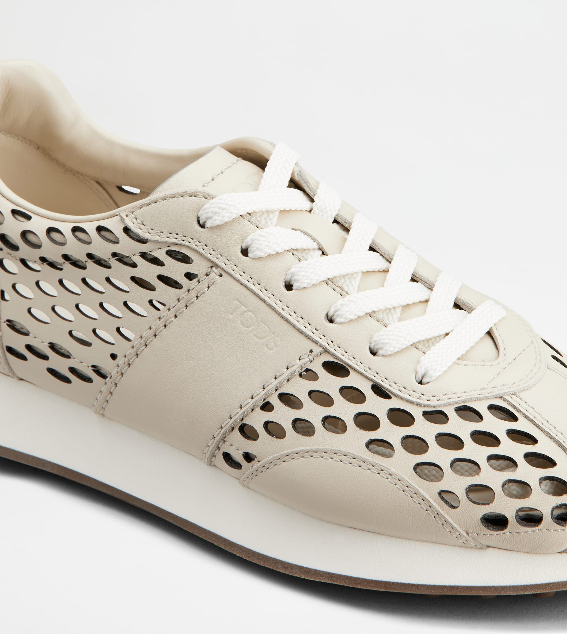 T VINTAGE SNEAKERS IN LEATHER - OFF WHITE - 5