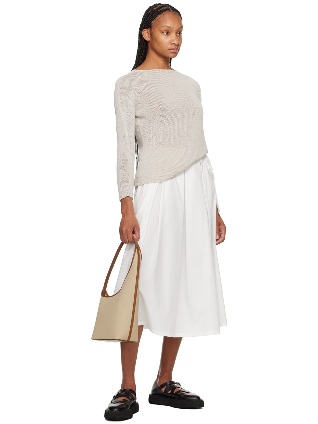 Beige Demi Lune Bag - 4