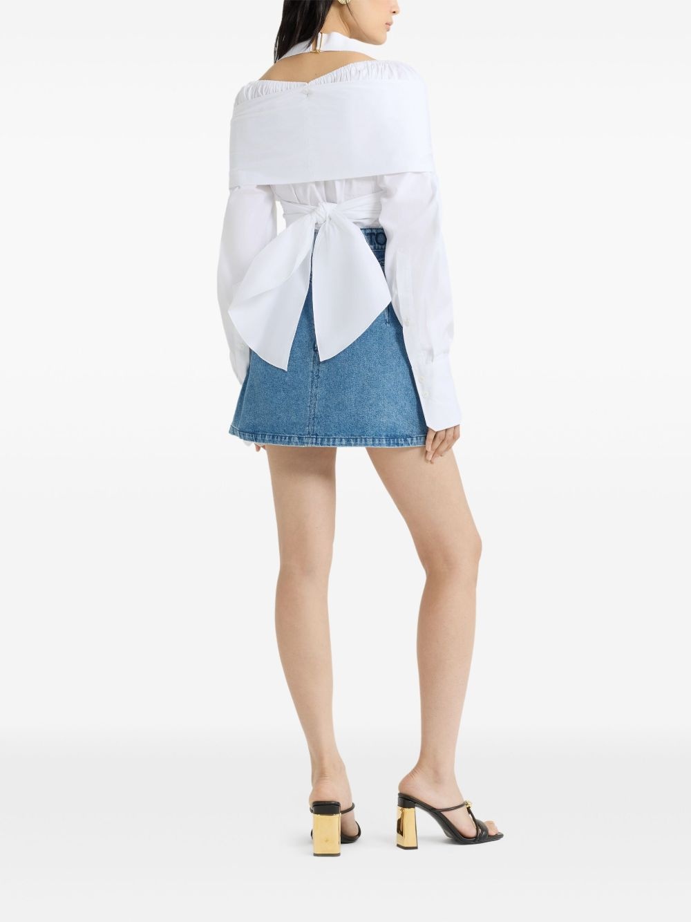 wrap poplin blouse - 3