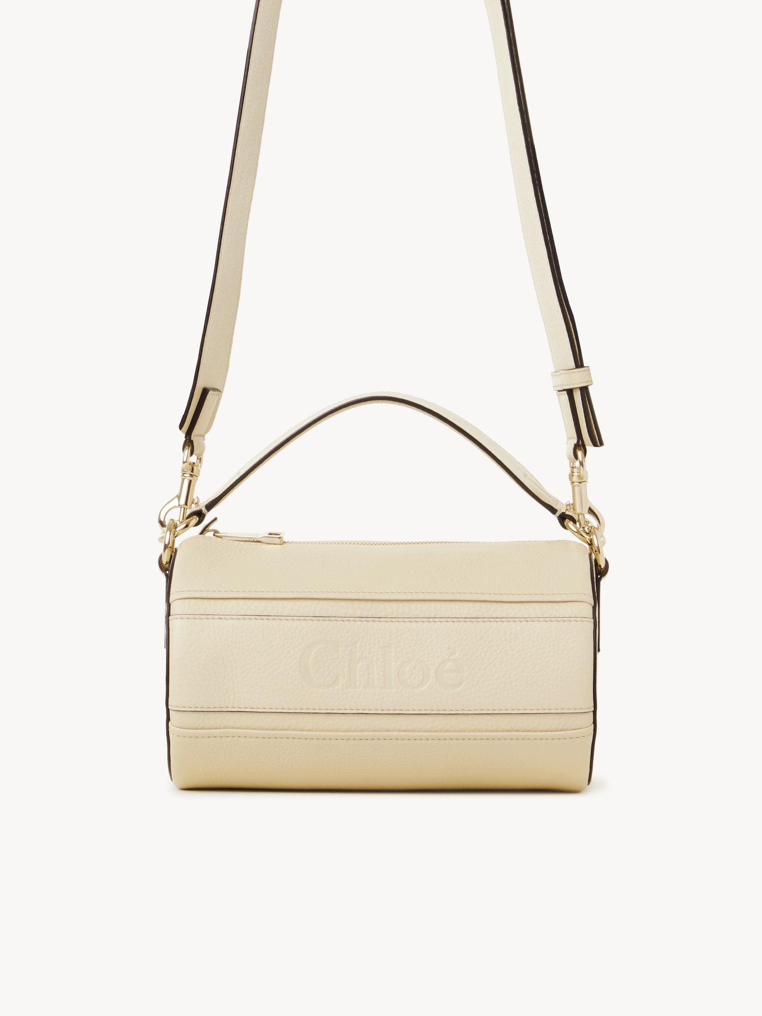 WOODY TUBE SHOULDER BAG IN GRAINED LEATHER - 1