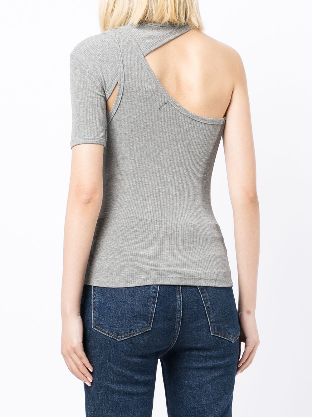 asymmetric short-sleeved T-shirt - 4