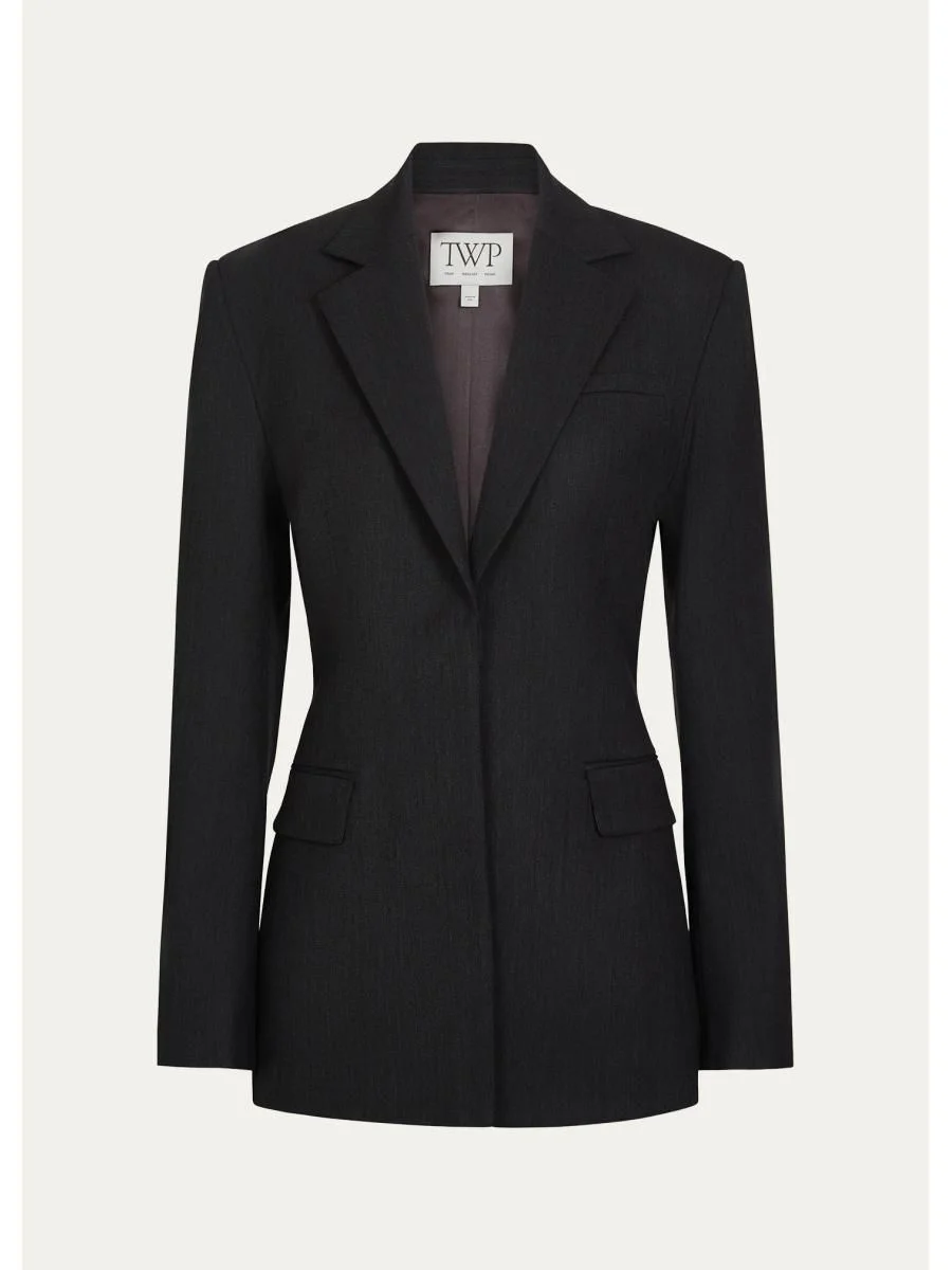 Notched Sloped Blazer - 1