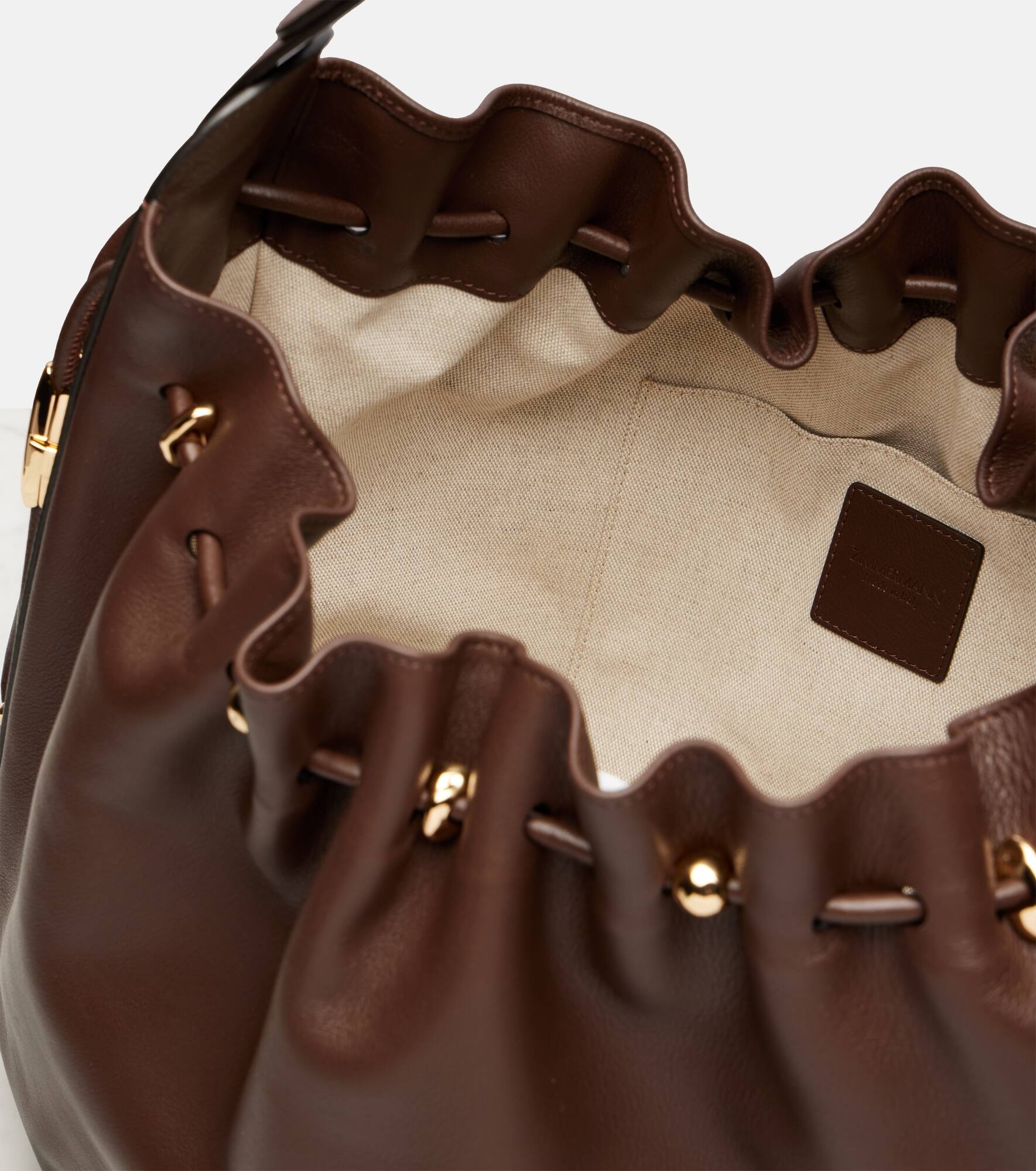 Halcyon Large leather bucket bag - 3