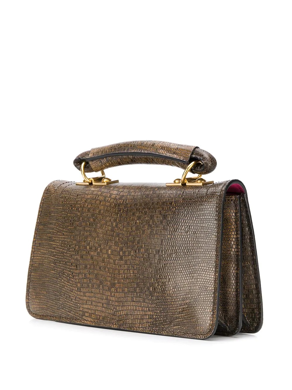 lizard skin effect crossbody bag - 3