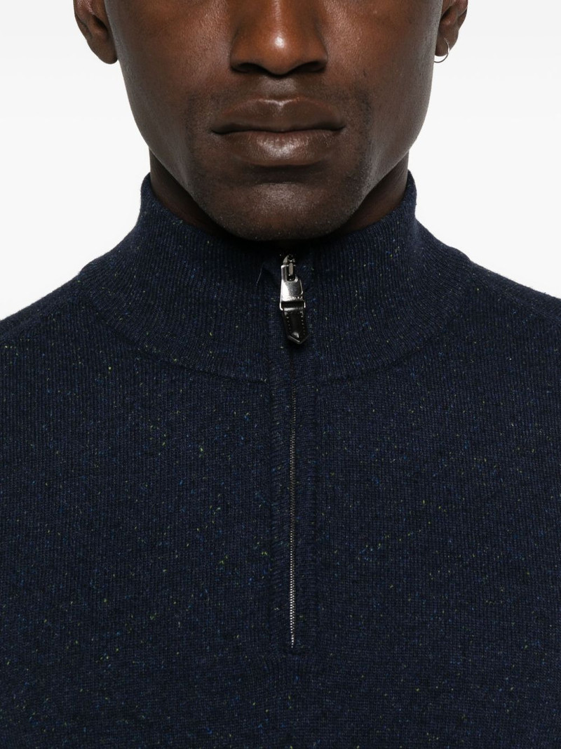 half-zip speckled sweater 5