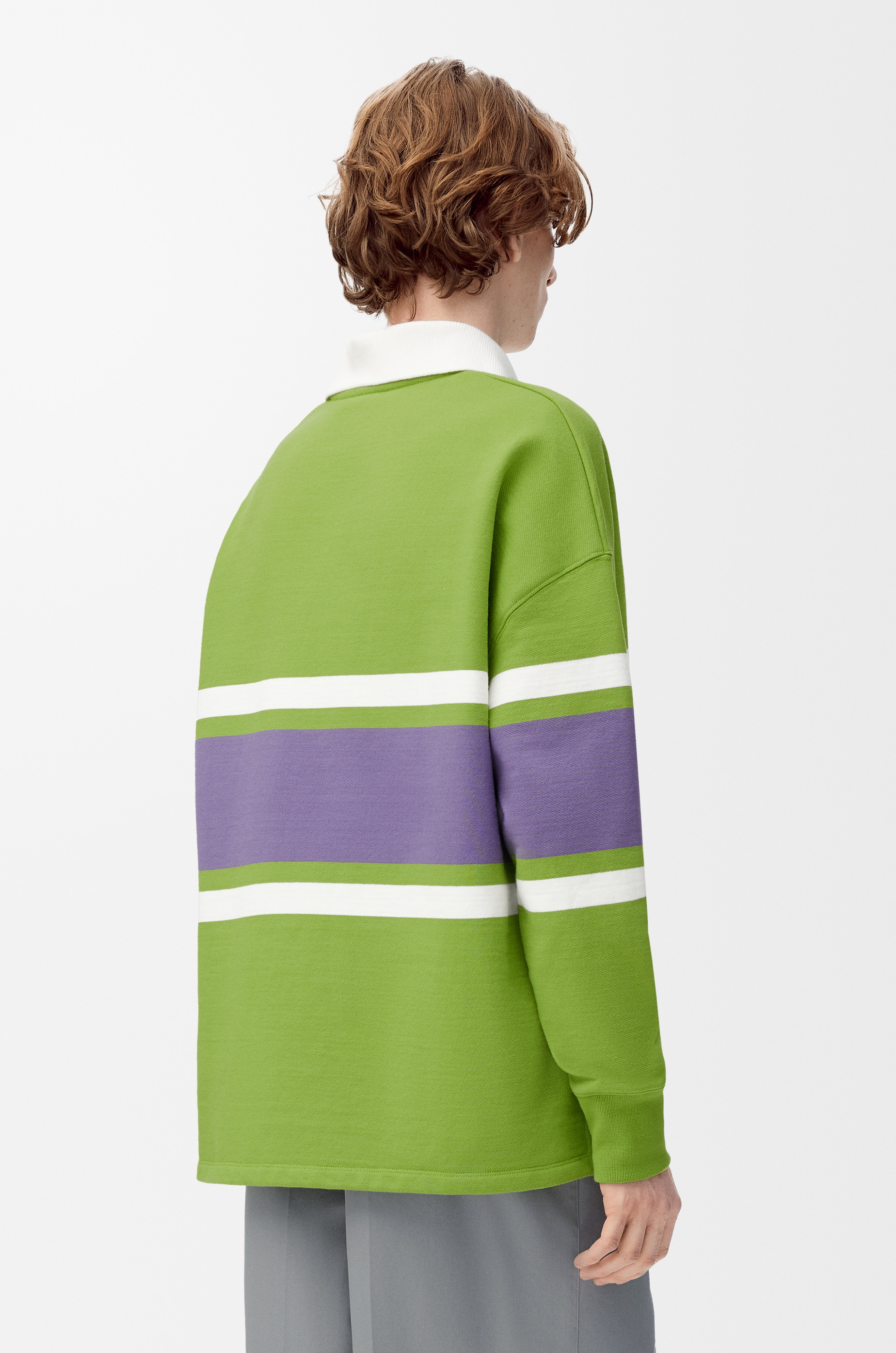 Long sleeve polo shirt in cotton - 4