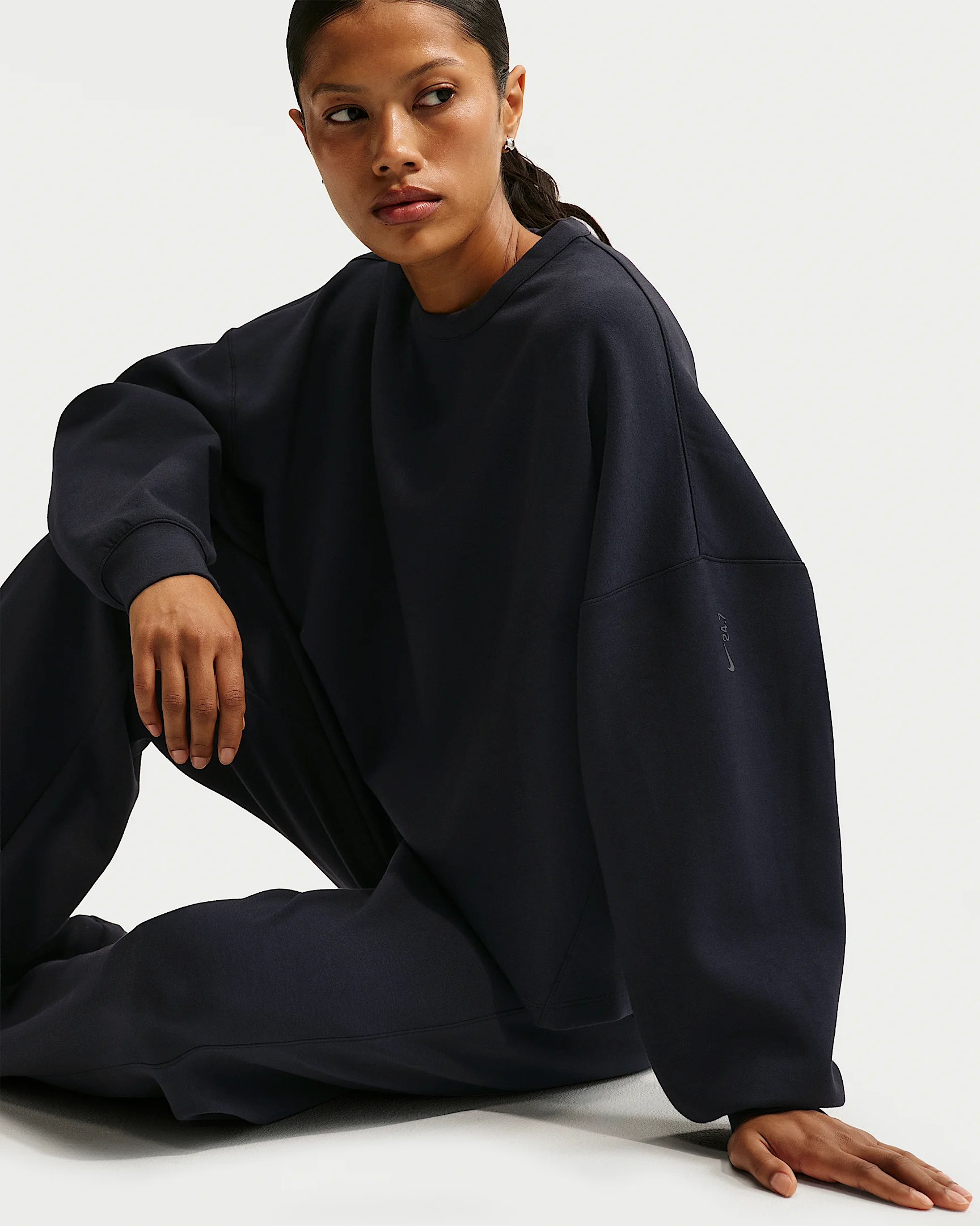 Nike 24.7 ImpossiblySoft Women's Dri-FIT Oversized Crew-Neck Top - 1