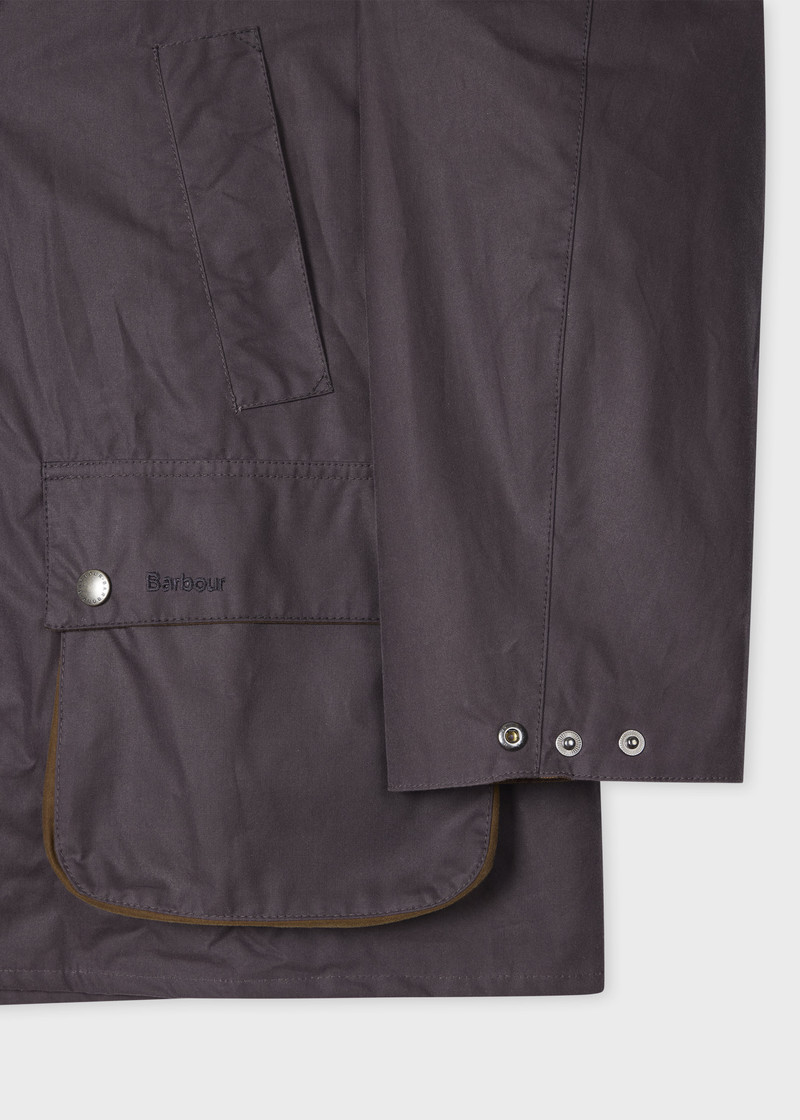 Paul Smith loves Barbour - Grey Lilac Oversized Bedale Wax Jacket 4