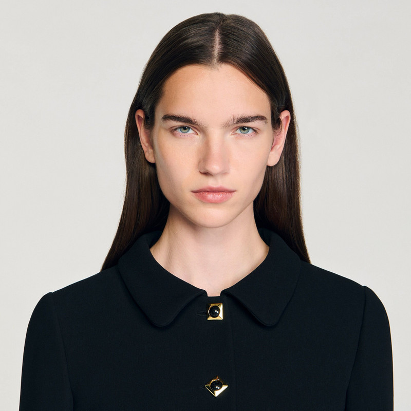 CROPPED JACKET WITH DECORATIVE BUTTONS 4