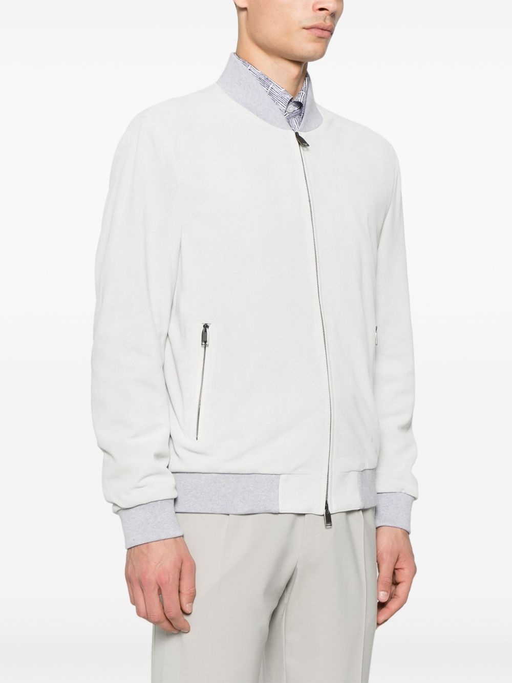 perforated bomber jacket - 3