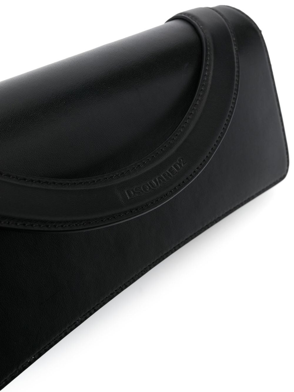 wrist-strap leather clutch bag - 4