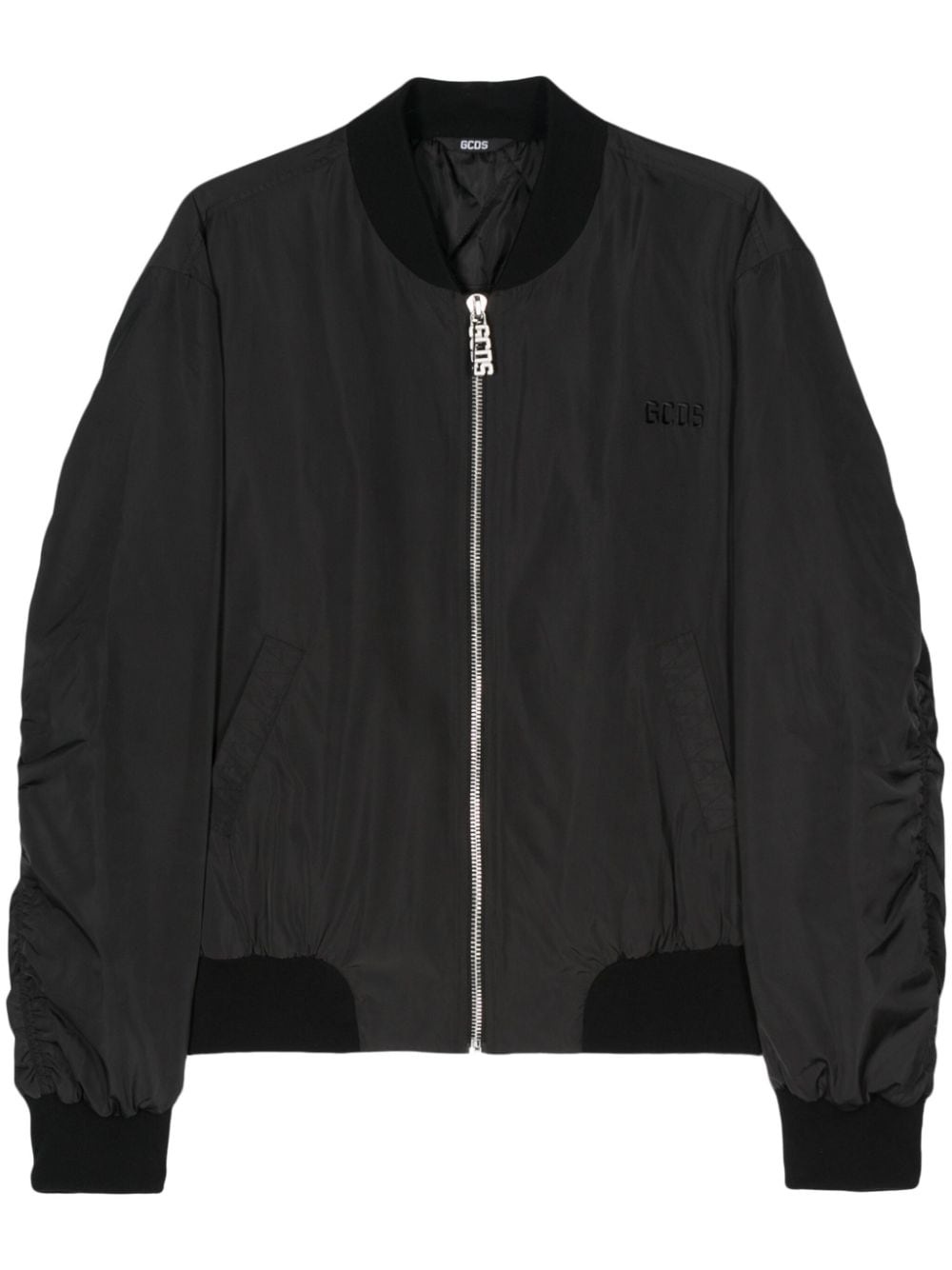 embroidered-logo bomber jacket - 1