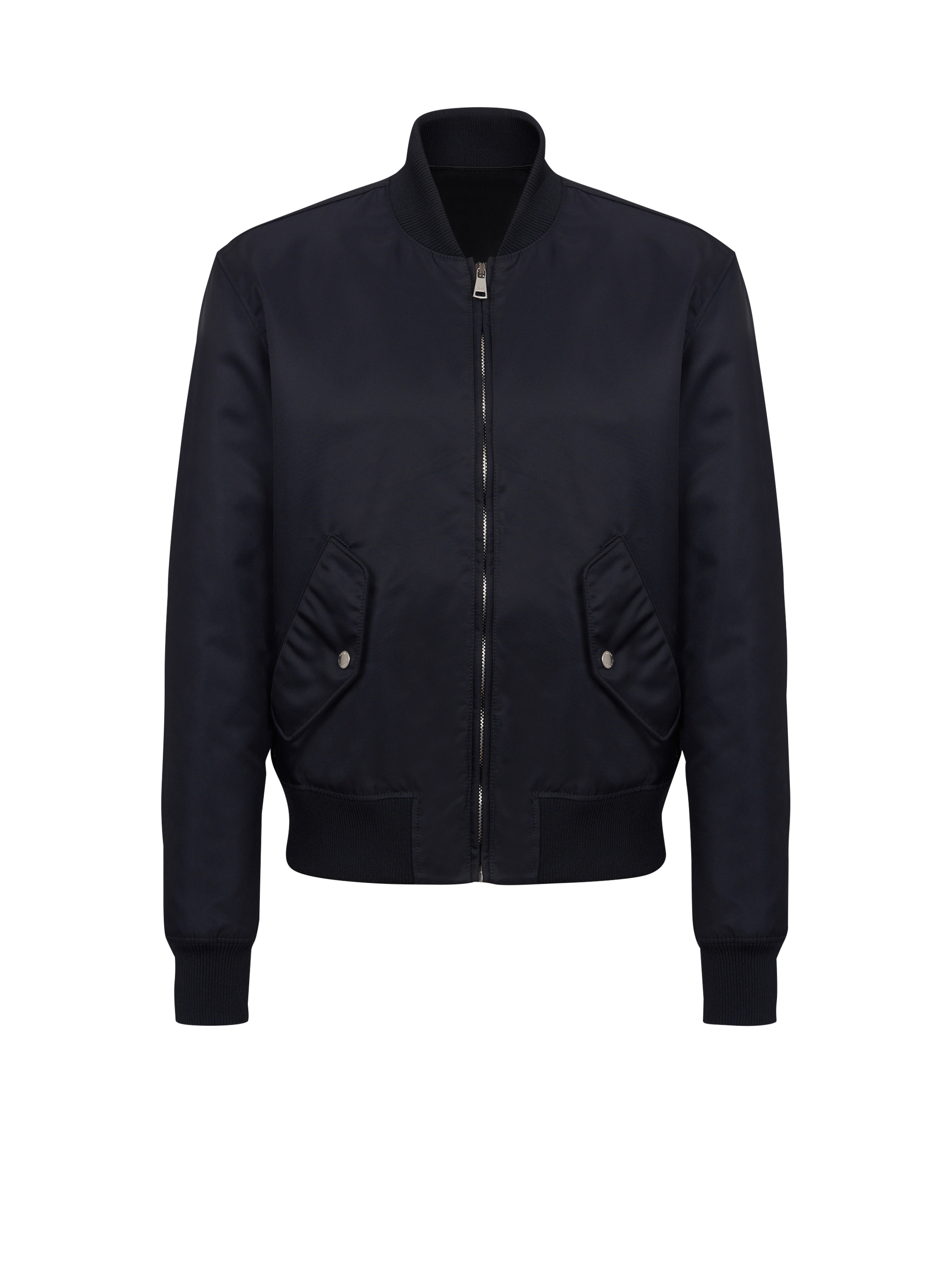 Bomber jacket with Balmain Signature embroidery on the back - 1
