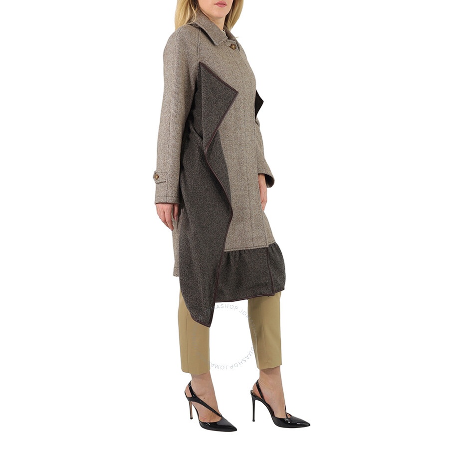 Burberry Scarf Detail Wool Mohair Tweed Car Coat - 4