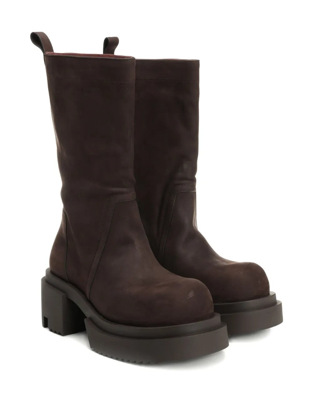 RICK OWENS - Men Nubuck Calf Pull On Bogun Boots - 3