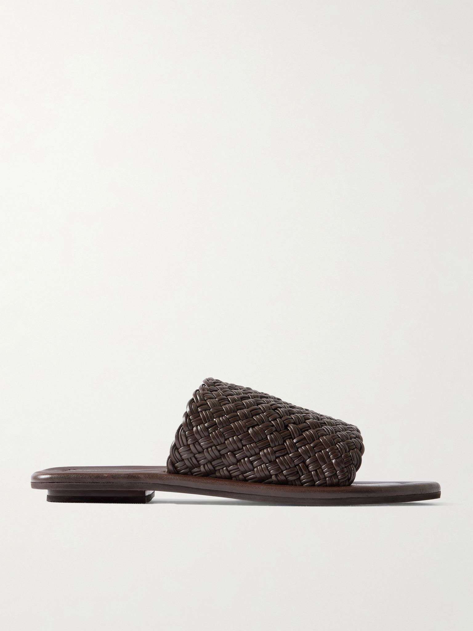 Woven leather sandals Chocolate - 1