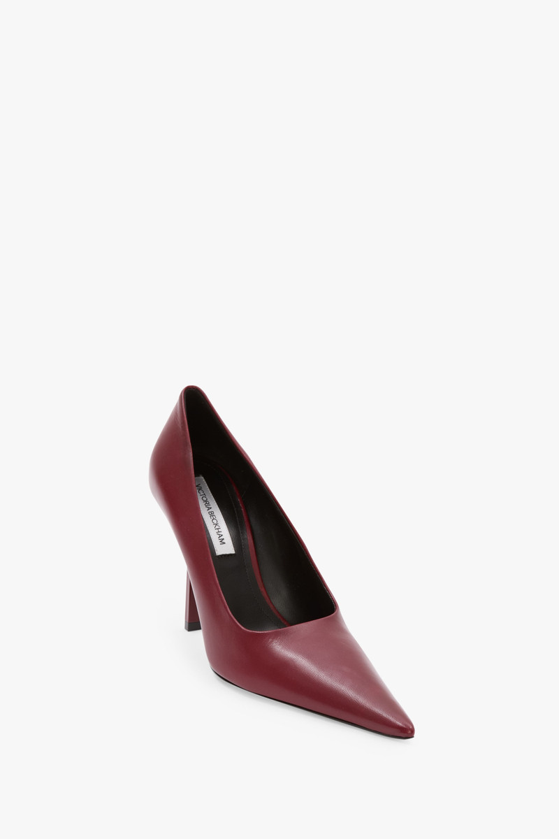 Victoria Beckham Victoria Stiletto Pump 100 In Burgundy Leather outlook