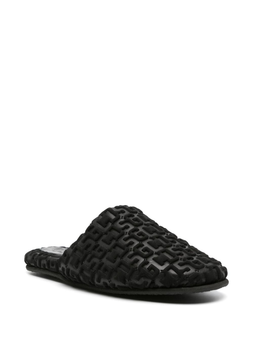 logo-embossed monogram slippers - 2