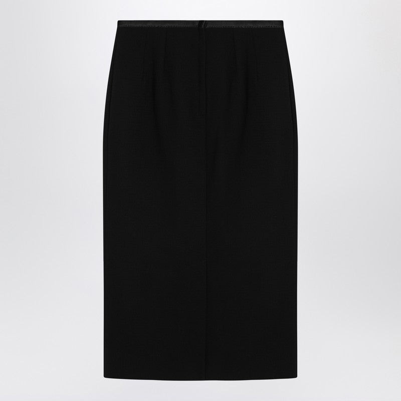 Dolce&Gabbana Black Pencil Skirt In Wool Crêpe Women - 2