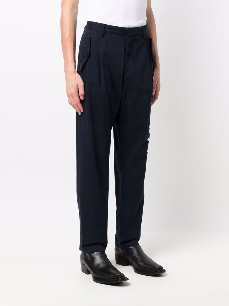 Symbols stretch-gabardine trousers 3