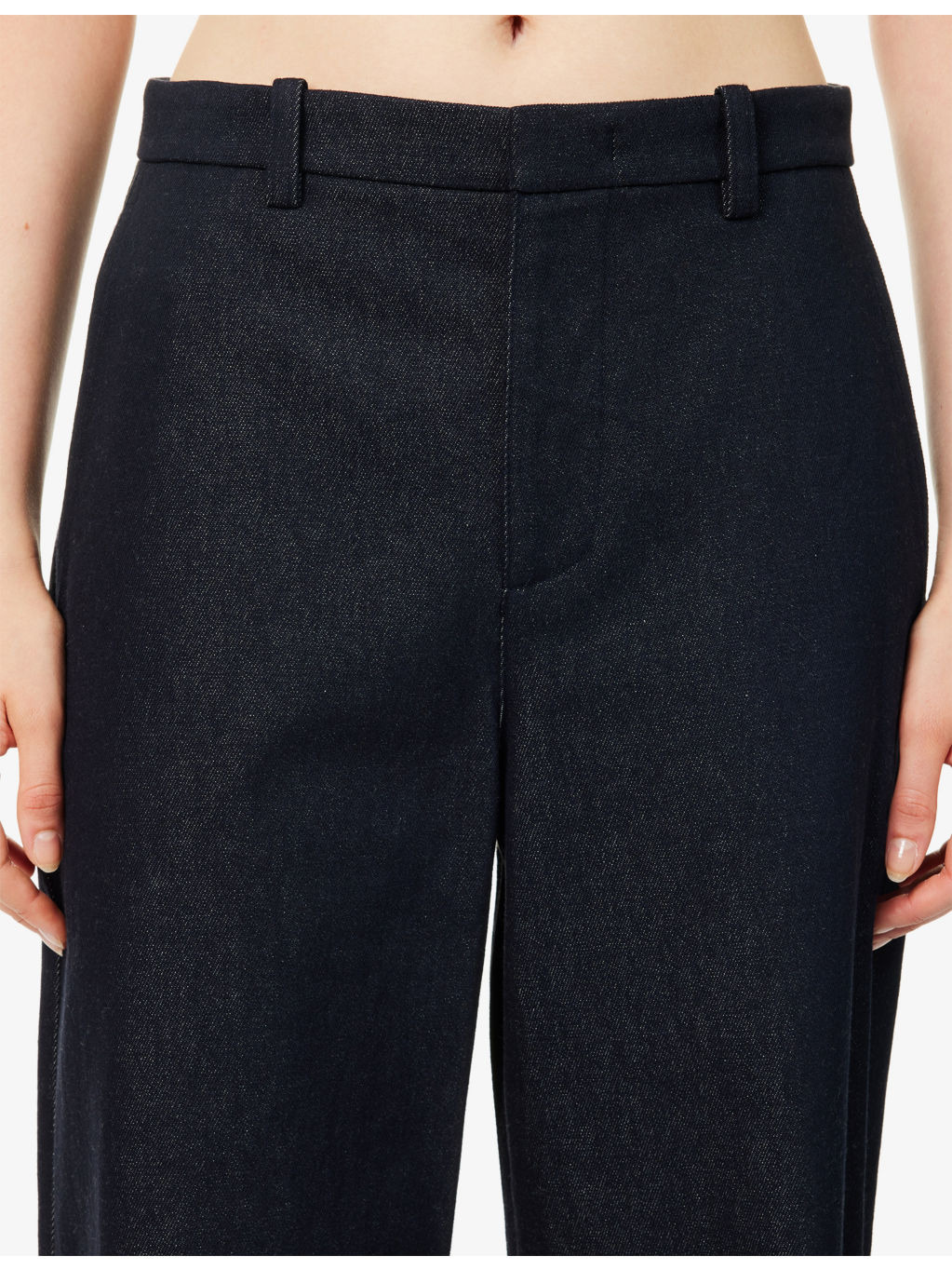 High-Rise Wide-Leg Denim Trousers - 5