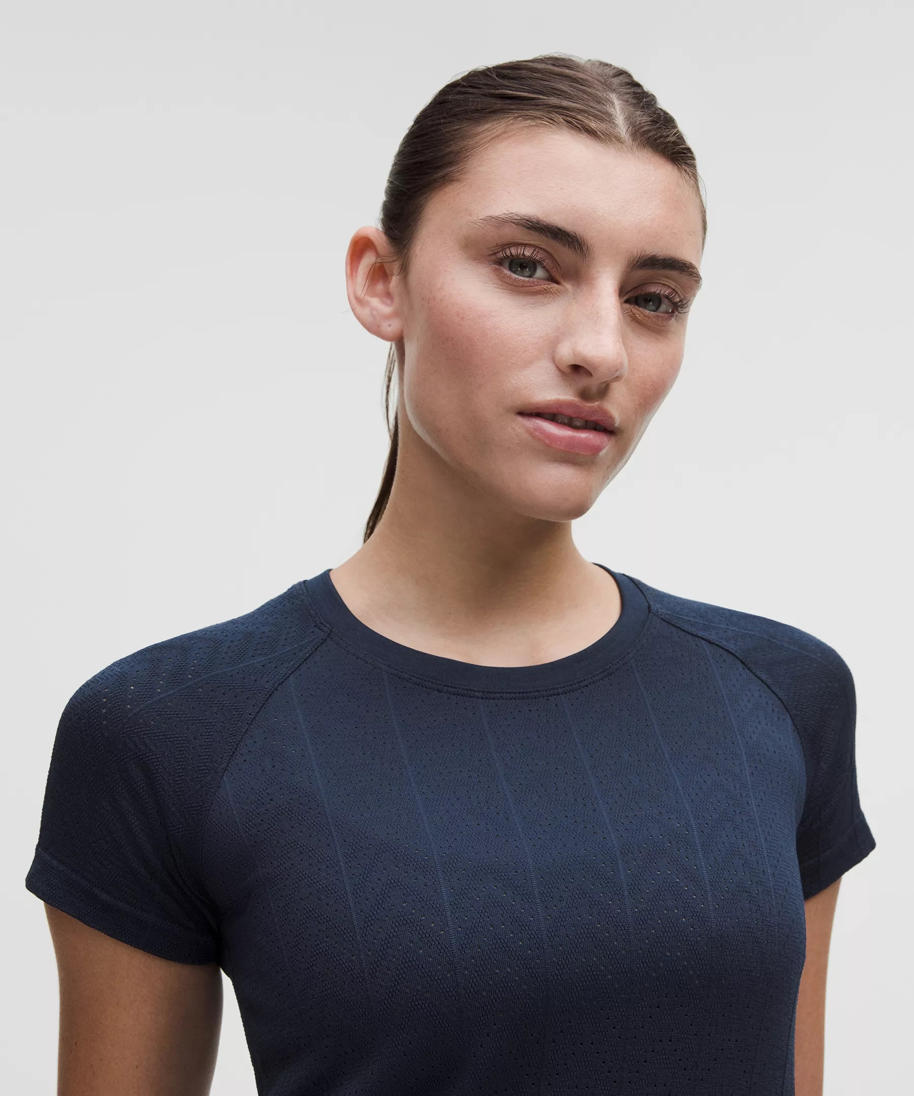 Swiftly Pointelle Short-Sleeve Shirt *Hip Length - 4