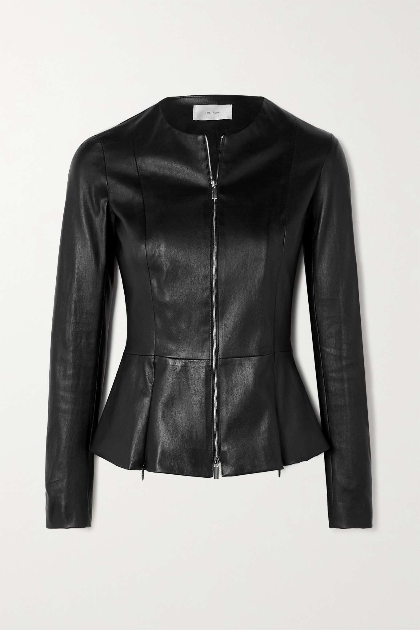 Anasta leather peplum jacket - 1