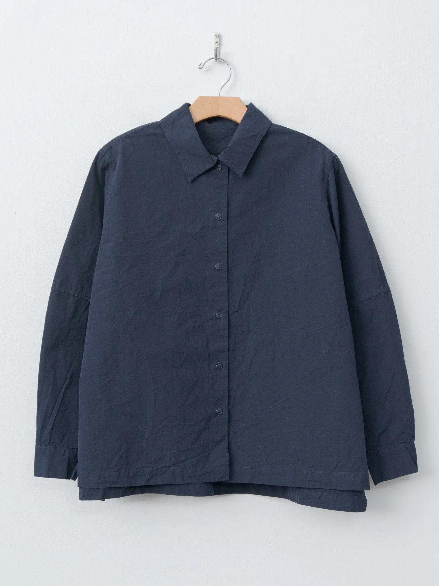 Elena Shirt PAPER COT - Navy - 1