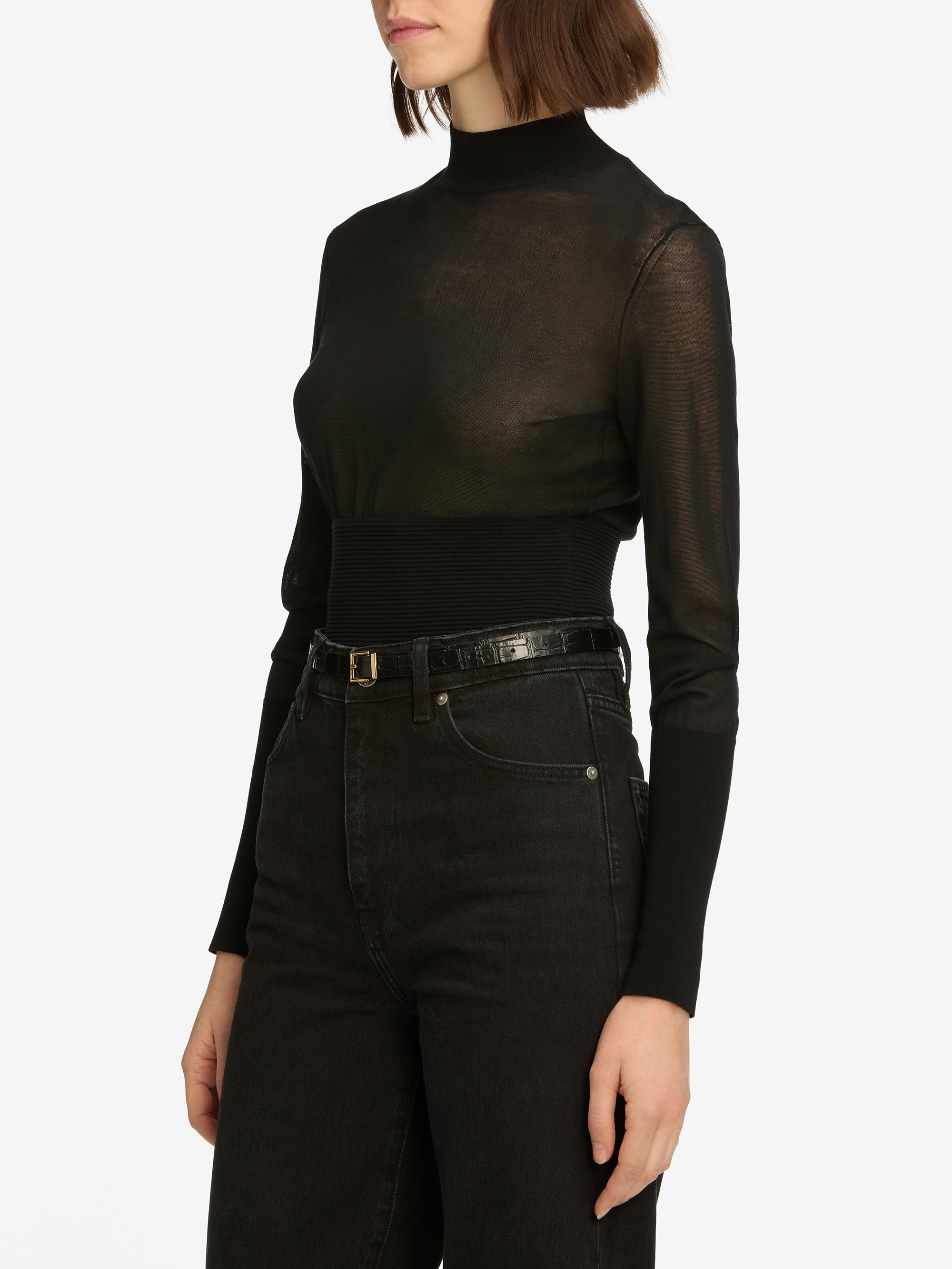 The Sleek Sweater in Black - 4