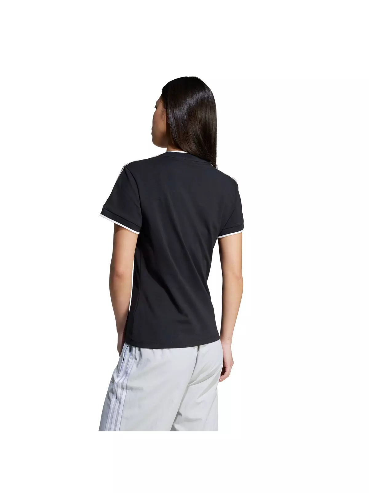 Originals Women's Linear Logo 3-Stripes T-Shirt -Black - 2