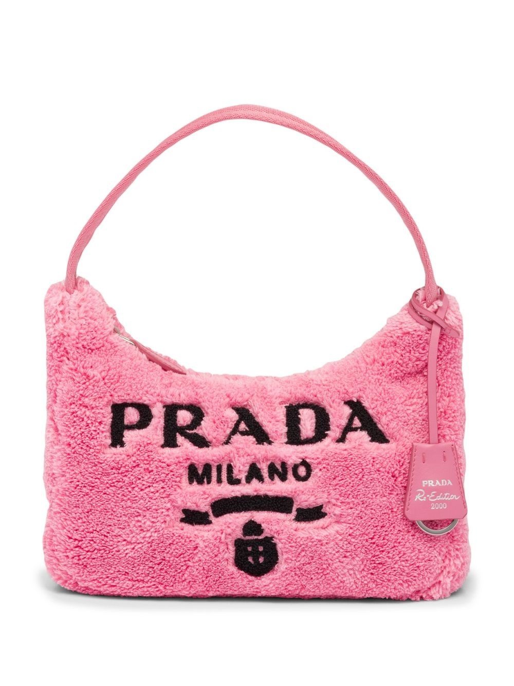 logo-print towel shoulder bag - 1