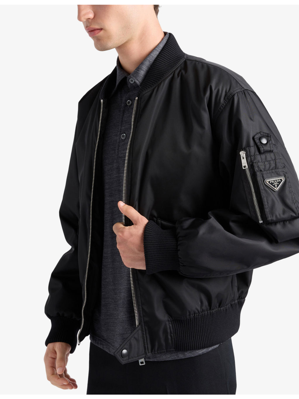 Re-Nylon Shell Bomber Jacket - 3